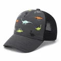 Printed Children's Trucker Cap, Charcoal black color reference