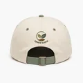 Promotional Caps, cream forest green back view