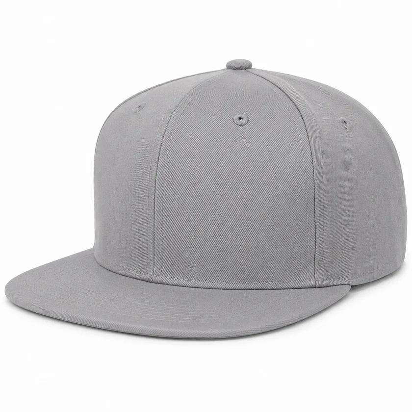 Classic structured flat-brim snapback cap