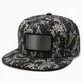 Baroque-Print Snapback, Black grey baroque print color reference