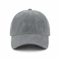 Suede fabric baseball cap front view