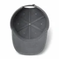 Suede fabric baseball cap interior view