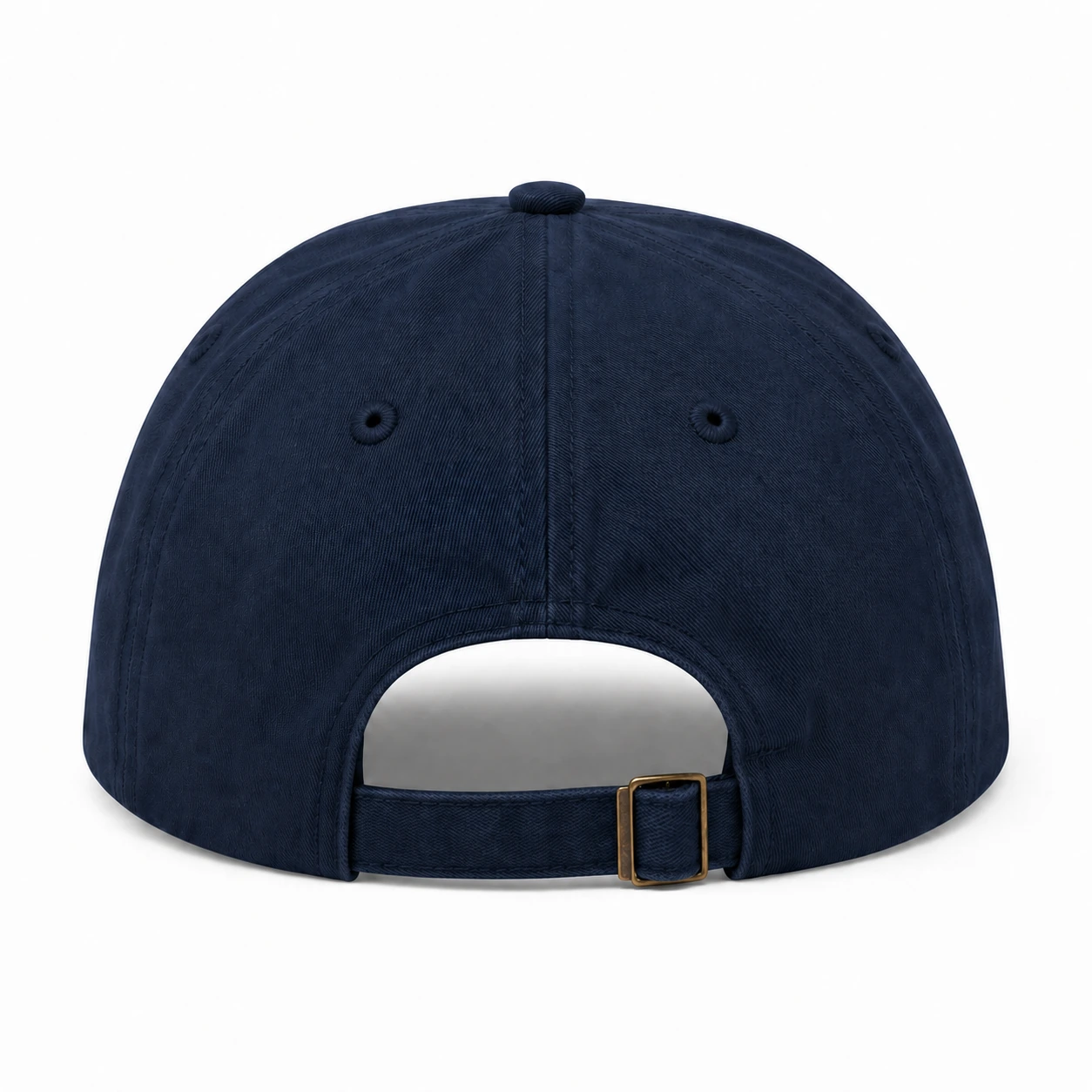 Solid-Color Dad Hat, Plain blue back view