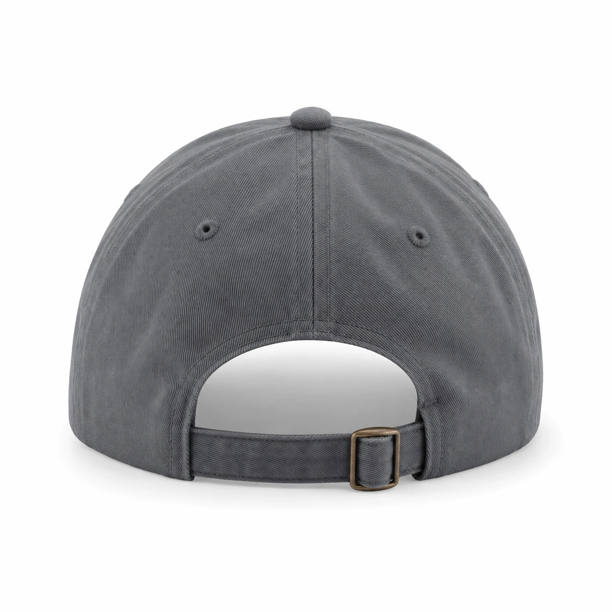 Solid-Color Dad Hat, Plain stone grey back view