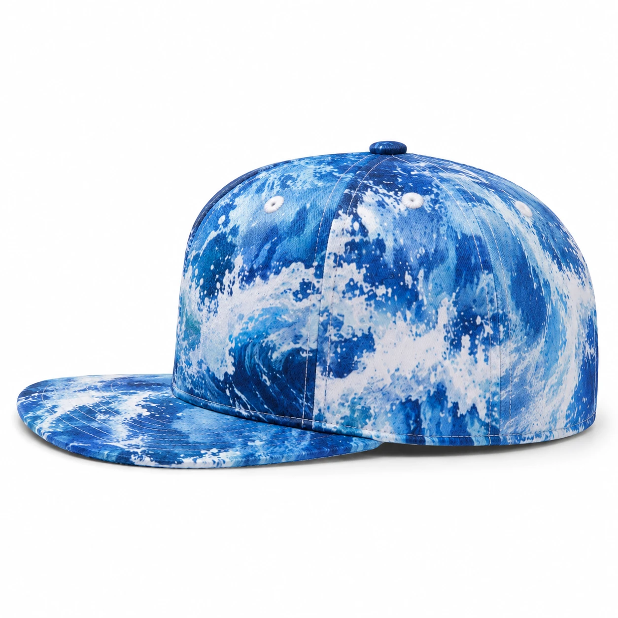 Sublimated-Print Snapback — side view