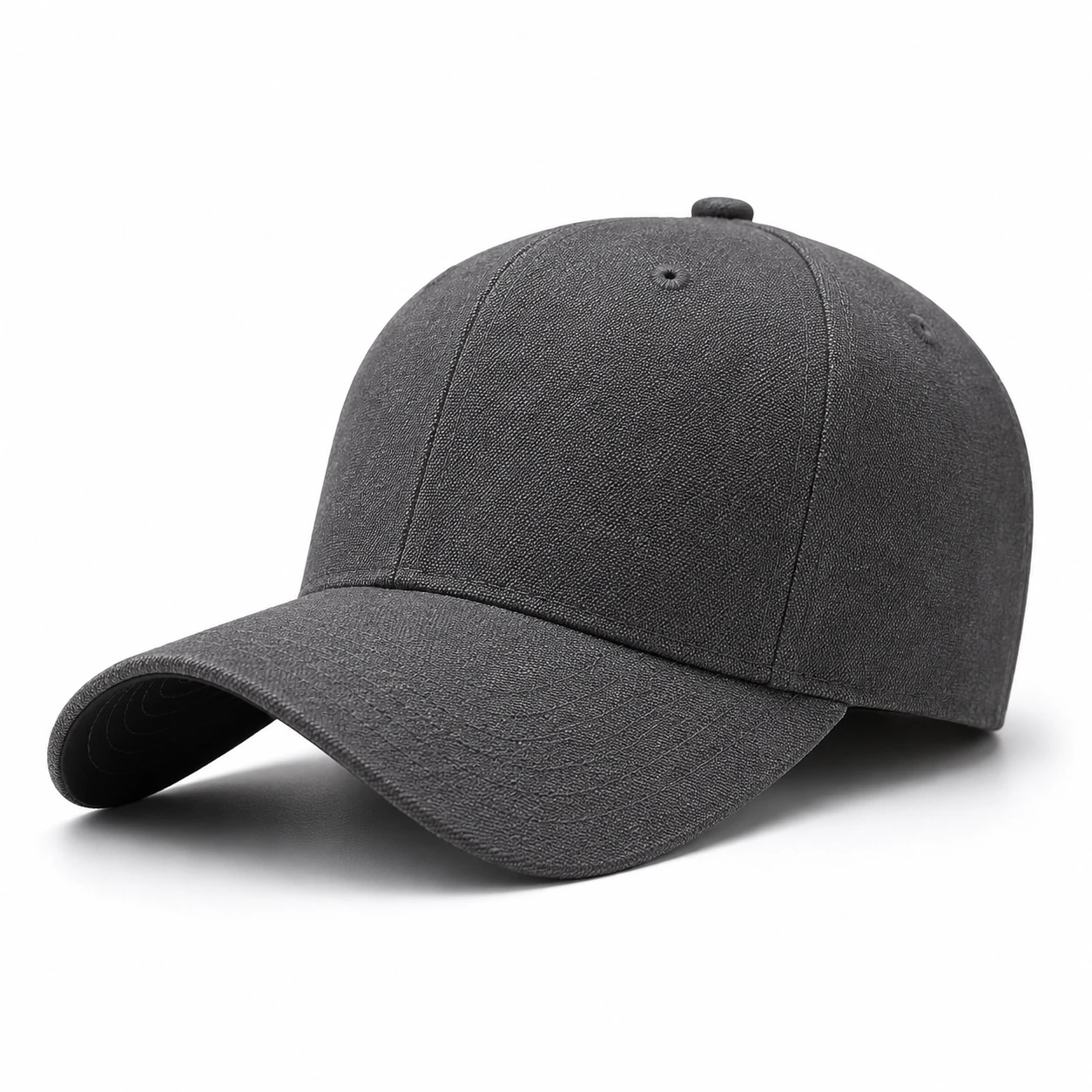 Dark grey Oxford cotton fitted cap