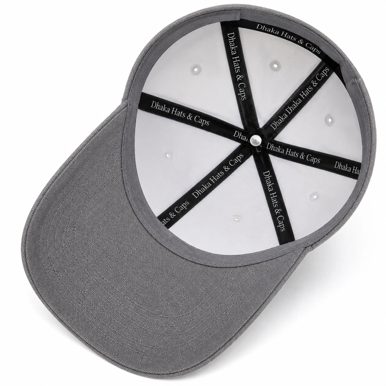 Inside lining of an Oxford cotton fitted cap