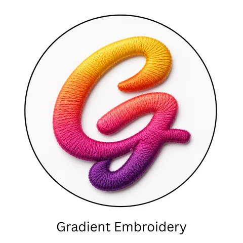 Gradient Embroidery customization reference