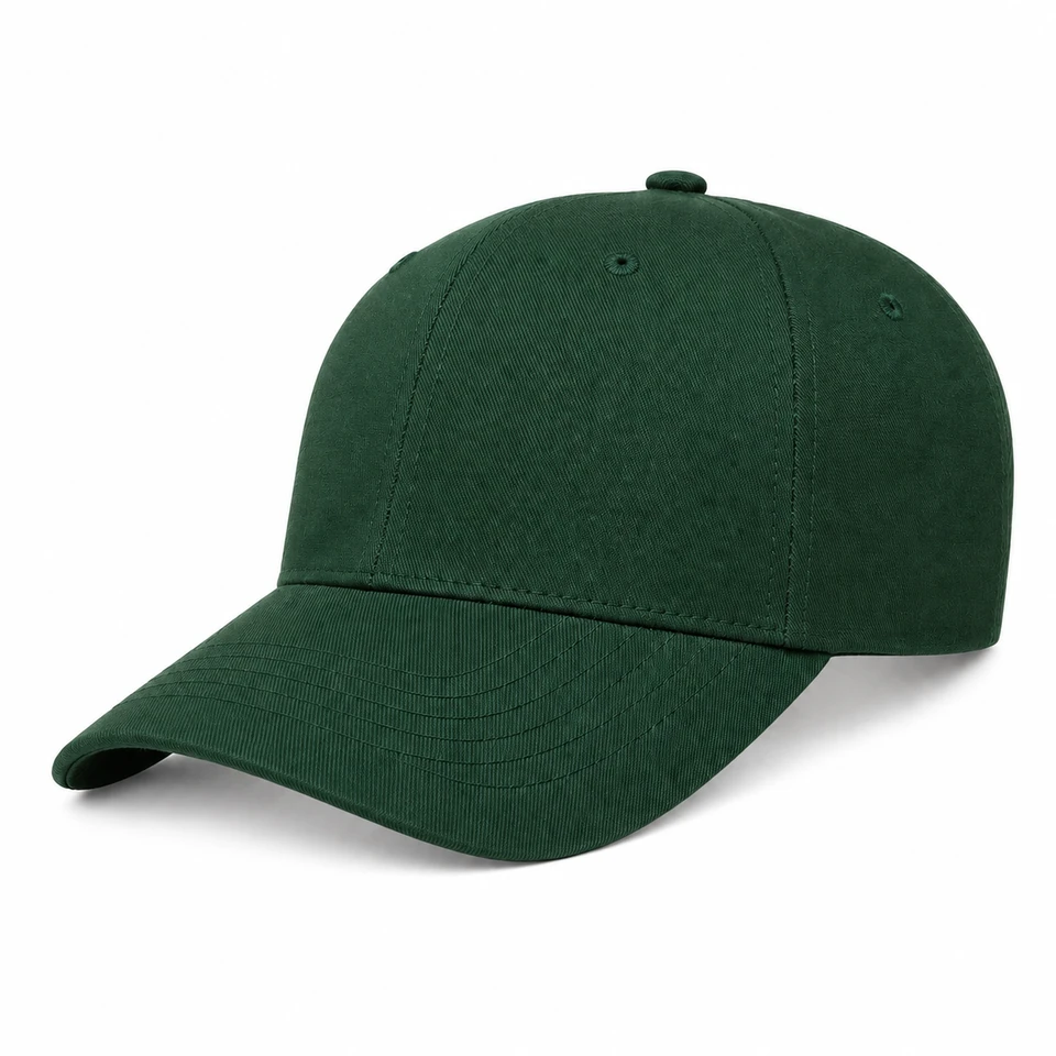 Forest green stretch-fit cap color reference